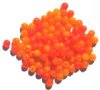 50 6mm Milky Opal Orange Round Glass Beads